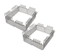 FUNNETOYU 2 Ensembles Miniature Plastic Fence Accessory for Building Blocks Safe DIY Micro Landscape Fence Toys for War Scenes Garden and Military Decoration