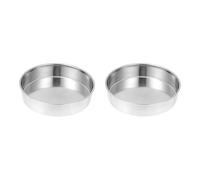 FUNNETOYU 2 Pcs Assiettes en Acier Inoxydable pour Préparation de Nouilles Froides et Riz Vapeur, Faciles à Nettoyer, Anti-fuite, Cuisine