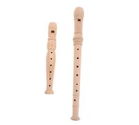 FUNNETOYU 2 Pièces à Bec Soprano Bois Allemande et Anglaise pour Débutants Bois Dhévéa Instrument et Portable pour Garçon Fille et Adultes