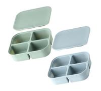 FUNNETOYU 2 pièces Boîtes Congélation Silicone avec Couvercle Moules à Glaçons Souples Étanches Stockage Alimentaire Accessoires Réfrigérateur Polyvalents