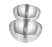 FUNNETOYU 2 pièces Bol Inox Multifonction pour Salade Soupe et Nouilles Coréennes Empilable et Capacité pour Restaurant et Maison