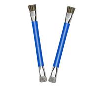 FUNNETOYU 2 pièces Brosse Antistatique à Double Tête pour Nettoyage Précis de Carte Mère et Circuits Intégrés Outil ESD Sécurisé pour Détail Électronique Bleu Lot