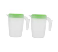 FUNNETOYU 2 pièces Carafe à Boisson Plastique avec Couvercle Pichet à Jus et Eau pour Réfrigérateur pour Fêtes et Restauration Réutilisable