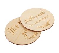 FUNNETOYU 2 pièces Cartes de Cartes de Commémoration Né Rondes Accessoires et Durables pour Photos et Souvenirs