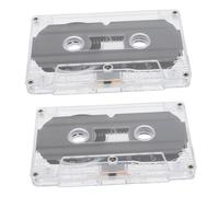 FUNNETOYU 2 pièces Cassette Audio Lot de Bande Magnétique à Bruit pour Enregistrement Musique et Voix Compatible Magnétophone Cassette Vintage