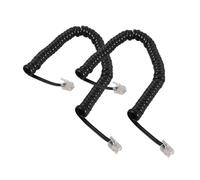 FUNNETOYU 2 Pièces Cordon Téléphonique Spiralé Noir Câble et Installation Simple sans Outil Cordon de Combiné pour Téléphone Fixe