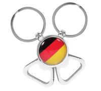FUNNETOYU 2 pièces Décapsuleur Porte Clés Manuel avec Drapeau Allemand Ouvre Bouteilles et Portable Accessoire Pratique pour et Soda