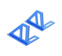 FUNNETOYU 2 Pièces Équerres Multi-angles en Alliage D'aluminium Bleu, Système Métrique et Impérial, Outil de Mesure Précis Travail du Bois, Menuiserie et Ingénierie, Règle Triangulaire