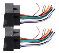 FUNNETOYU 2 Pièces Faisceau de Câbles pour Autoradio de Voiture, Câblage Automobile, Connecteur Femelle Abs Noir, sans Coupe de Fil, Compatible Autoradio Stéréo et Faisceau de Câbles Radio