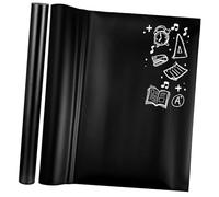 FUNNETOYU 2 Pièces Film Adhésif Tableau Noir PVC Réutilisable Autocollant Ardoise Amovible pour Maison École Bureau et Cuisine Surface à Découper pour Craie