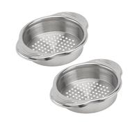 FUNNETOYU 2 pièces Filtre à Conserves Acier Inoxydable Lot de Passoire Fine Multifonctionnelle Légère et Résistante Outil Pratique pour Égoutter Aliments Conserve
