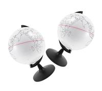 FUNNETOYU 2 pièces Globe à Peindre DIY Effaçable Modèle Géographique Vierge pour Décoration et Apprentissage Kit pour Bureaux