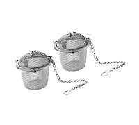 FUNNETOYU 2 pièces Infuseur à Thé Acier Inoxydable Passoire Fine Maille avec Chaîne et Crochet Prolongés Boule à Assaisonnement Réutilisable pour Vrac Filtre Pratique et Facile à Nettoyer