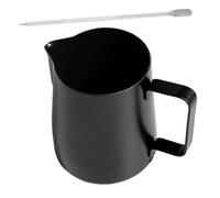 FUNNETOYU 2 pièces Lot de Pichets à Lait Acier Inoxydable avec Stylet de Latte Art Mousseur Lait Pratique pour Cappuccino et Café