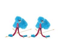 FUNNETOYU 2 Pièces Marionnettes à Ficelle Peluche Autruche Marionnette Animale Bois et Peluche pour Garçon Fille Éveil Créatif et Théâtre Ombres
