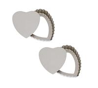 FUNNETOYU 2 pièces Moules à Gâteau Cœur Acier Moules Pâtisserie Antiadhésifs Démoulage Facile pour et Desserts Décoratifs