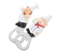 FUNNETOYU 2 Pièces Ouvre Bouteille Magnétique Décoratif Résine Chef de Cuisine Lot de Pratique et Réutilisable pour Réfrigérateur Accessoire Original pour et Cuisine