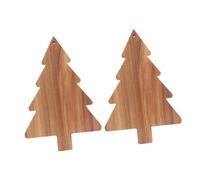 FUNNETOYU 2 Pièces Planche à Charcuterie Forme Sapin de Noël Plateau Service Polyvalent pour Sushi Fruits Pizza et Apéritifs Set Décor pour Maison et Restaurant