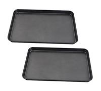 FUNNETOYU 2 pièces Plaque de Cuisson Rectangulaire Antiadhésive Acier Plateau Four et Facile à pour Pâtisseries Gâteaux Muffins et Snacks
