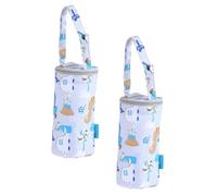 FUNNETOYU 2 pièces Pochette Thermique pour biberon Pochette chauffante Poussette Gris Maintien de la température du Lait Pendant des Heures Pratique pour Sorties en Famille 2pcs