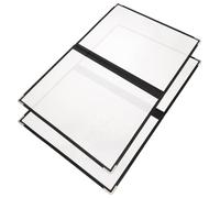 FUNNETOYU 2 pièces Porte Menu Transparent PVC Pages Faces Couverture de Classeur Pratique pour Restaurant Protège Menu et Élégant pour Cuisine et Notes de Travail