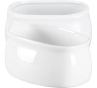 FUNNETOYU 2 pièces Pot à Sucre Céramique Blanche pour Cubes de Sucre Boîte à Sachets de Thé Résistant à Haute Température pour Maison Restaurant Café et Pique