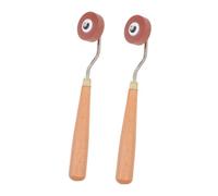 FUNNETOYU 2 Pièces Roulette Caoutchouc pour Impression Artistique avec Manche Bois Encreur et Confortable pour Estampage Collage Scrapbooking et Papier Peint