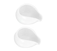 FUNNETOYU 2 pièces Saucière Céramique Pots à Lait et Sauce pour Cuisine Pichet Polyvalent pour Miel Café Sauce Steak Usage Hôtel Bar Maison Design Simple et Pratique
