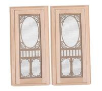FUNNETOYU 2 Pièces Scale Sturdy Screen Doors for DIY Decoration Flexible Design for Modern and Classical Fairy Houses