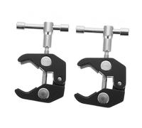 FUNNETOYU 2 pièces Super Clamp Caméra Alliage Aluminium Fixation Filetée et Pince Multifonction pour Trépied Tige et Accessoires Photo