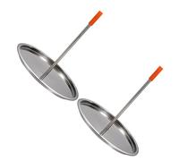 FUNNETOYU 2 pièces Support de Barbecue Acier Inoxydable Rôtissoire Verticale Légère pour Poulet Plateau de Cuisson Amovible Rack de Grillade Extérieur Facile à Transporter