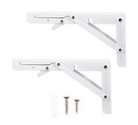 FUNNETOYU 2 pièces Support Étagère Pliant Acier Inoxydable Équerre Murale pour Table et Rangement