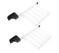 FUNNETOYU 2 pièces Support Inox pour Toasts Porte Tranches Réchauffant et Brûlure Compatible Facile à Nettoyer Au Lave Maintien Sandwiches et Petits Pains