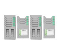 FUNNETOYU 2 Pièces Support Mural pour Cartes de Pointage 10 Compartiments en Pp Renforcé 18,5x14,5x9,5 Cm Reconnaissance Instantanée, pour Entrepôts et Usines