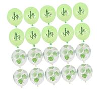 FUNNETOYU 20 pièces Ballons Latex Thème Hawaii Cactus et Monstera Décoration Fête Tropicale Luau Anniversaire Mariage