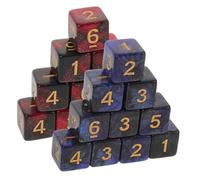 FUNNETOYU 20 Pièces Dés à Jeux de Société Acrylique Bicolores Dés Numérotés à Faces Effet Accessoires de Remplacement pour Jeux de Cartes et