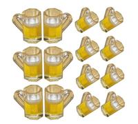 FUNNETOYU 20 Pièces Miniature Beer Mugs Set Small Resin Dollhouse Accessories Realistic Design for Dollhouse Decoration and Creative Crafts Couleur Aléatoire