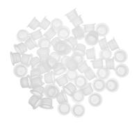 FUNNETOYU 200 Bouchons en Plastique Souple 28 Dents pour Flacons d'Aromathérapie Capsules Rondes de 18 MM Joint d'Étanchéité Réutilisables pour Bouteilles en Verre Usage Domestique et