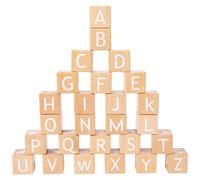 FUNNETOYU 26 pièces Blocs Lettres Chiffres Bois Éducatif pour Garçon Fille Apprentissage Alphabet Numérique Éveil Sécurisé pour Tout-Petits Garçon Fille