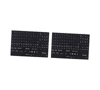 FUNNETOYU 2feuilles Claviers Autocollants Anglais pour Ordinateurs De Stickers pour Claviers Pc Et Portables Design Adhésif Facile à Installer Remplacement des Lettres Usées pour Bureau