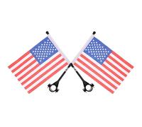 FUNNETOYU 2pcs Drapeau de Sécurité pour Guidon de Vélo en Polyester et Plastique, Facile à Nettoyer Enlever, Décoration Portable pour Vélo et Tricycle