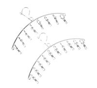 FUNNETOYU 2pièces Cintre à Chapeau avec Pinces Sèche-Chaussettes Étendoir à sous-vêtements Étendoir à Serviettes Cintre à Vêtements avec Pinces à pour Chaussettes