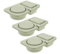 FUNNETOYU 3 Pièces Boîtes à Goûter Silicone Réutilisables Boîte à Sauce à Double Compartiment Étanches et Empilables pour Pique- Bureau et Voyage