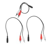FUNNETOYU 3 pièces Câble Adaptateur Audio Femelle vers Prises Mâles Y Rallonge Jack Stéréo Compatible Tv Casques et Haut Parleurs Cordon Connecteur Double Plug Robuste et Facile à Installer