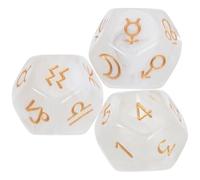 FUNNETOYU 3 pièces Dés Polyédriques Faces Acrylique Lot de Dés Irréguliers pour Jeux de Table Apprentissage et Animation Familiale