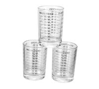 FUNNETOYU 3 pièces Lot de Tasses à Mesurer Verre avec Échelle Graduée Récipients Transparants pour Jus Crème et Pâte Design Pratique et Faciles à Nettoyer et Ranger