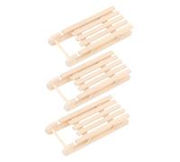 FUNNETOYU 3 Pièces Miniature Wooden Sleigh Ornaments Unfinished Natural Wood Christmas Tabletop Decorations Traineau Noël