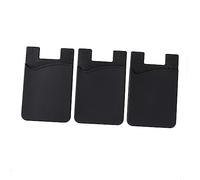 FUNNETOYU 3 pièces Porte Adhésif Silicone Antidérapant pour Téléphone Support Pratique pour de Crédit et Id Pochette Fine et Résistante Compatible Smartphone