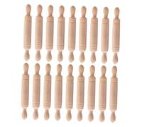 FUNNETOYU 30 Pièces Mini Wooden Rolling Pins for Kitchen Play Natural Wood Child Rolling Pin Toys Miniature Baking Tools for Pretend Cooking and Skill Development