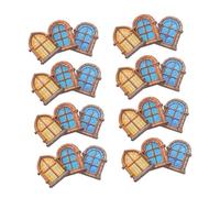 FUNNETOYU 30 Pièces Miniature Wooden Dollhouse Windows Set Frames for DIY Micro Landscape and Tiny House Decoration Fit for Creative Scene Building